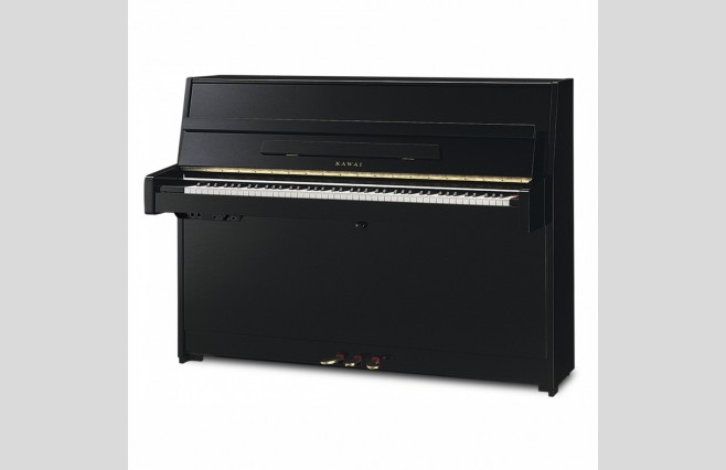 Kawai K-15 ATX 3L Ebony Polished Upright Piano All Inclusive Package - Image 1